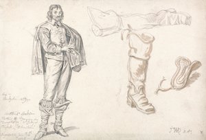 Studien einer stehenden Figur und eines Stiefels, 1825 von James Ward