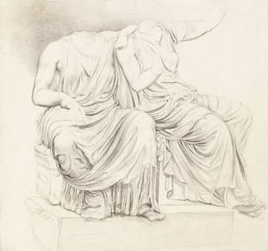 Studie von zwei kopflosen klassischen Statuen von James Ward