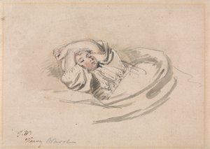Der Sohn des Künstlers, Henry, schlafend von James Ward