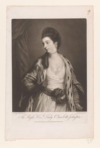 Porträt von Charlotte Johnstone von James Watson (prentmaker)