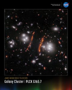 Galaxienhaufen PLCK G165.7 Mini Poster von James Webb Space Telescope (NASA)