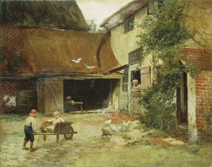 Ein Cottage in Brooklyn von James Wells Champney