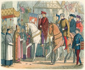 Charles und Henry von der Geistlichkeit begrüßt, 1420, 1864