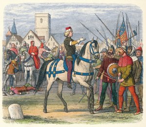 Richard übernimmt das Kommando der Rebellen, 1381 von James William Edmund Doyle