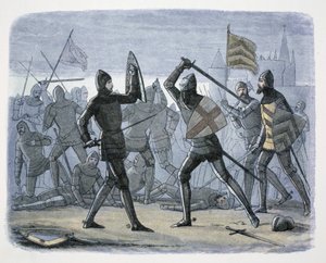 Die Belagerung von Calais, Frankreich, 1346-1347, 1864