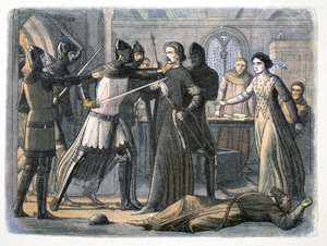 Die Verhaftung von Sir Roger Mortimer, Nottingham Castle, 1330, 1864