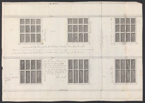 Cobham Hall, Kent: Entwurf für Fenster