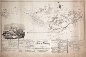 Karte und Plan der Insel Alderney und der Caskets von James the Younger Wyld