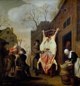 Der Metzgerladen von Jan (1620-76) Victors