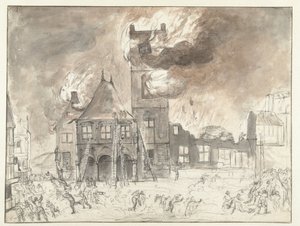 Brand im alten Rathaus von Amsterdam