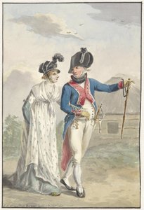 Bataafischer Offizier der 1. Halben Brigade, 1801 von Jan Anthonie Langendijk Dzn