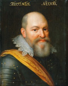 Porträt von Justinus von Nassau, unehelicher Sohn von Prinz Wilhelm I. und Eva Elinx von Jan Antonisz van Ravesteyn (workshop of)