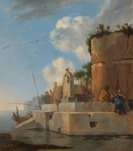 Eine Küstenruine in Italien von Jan Asselijn
