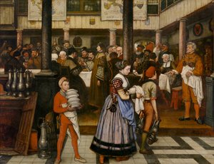Frans Floris bei einem Bankett der Gilde des Heiligen Lukas