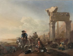 Jäger bei den Ruinen von Jan Baptist Weenix