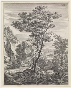 Landschaft mit einem großen Baum von Jan Both