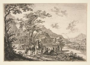 Blick auf den Tiber in der Campagna von Jan Both