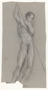 Nackter Mann mit Stock von Jan Brandes (possibly)