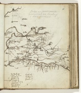 Karte der Gegend zwischen Doetinchem und Venlo von Jan Brandes