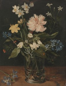 Stillleben mit Blumen in einem Glas von Jan Brueghel (I)