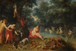Bad der Nymphen (Die Nymphen Dianas kehren vom Fischfang zurück)