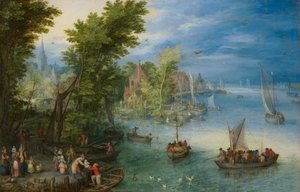 Flusslandschaft von Jan Brueghel the Elder