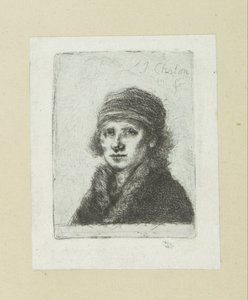 Junger Mann mit Pelzkragen von Jan Chalon