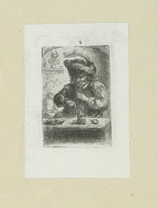 Mann am Esstisch von Jan Chalon