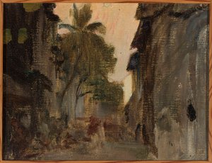 Mumbai - Straße, Bambuspalmen. Von der Reise nach Indien von Jan Ciągliński