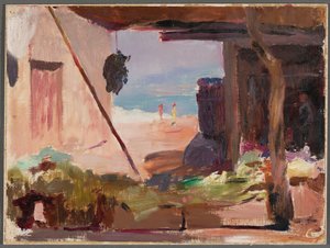 Fragment einer Bebauung am Meer. Von der Reise nach Konstantinopel von Jan Ciągliński