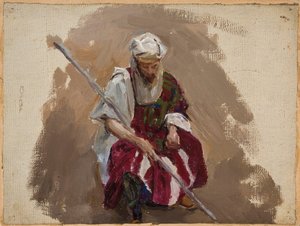 Mariino - Porträt in afrikanischer Tracht von Jan Ciągliński