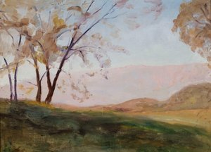 Landschaft bei Massandra. Von einer Reise auf die Krim von Jan Ciągliński