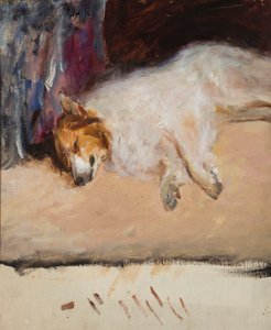 Studie eines schlafenden Hundes für das „Porträt des Fürsten Golizyn“ von Jan Ciągliński