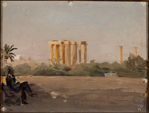 Jupitertempel in Athen. Von der Reise nach Griechenland von Jan Ciągliński