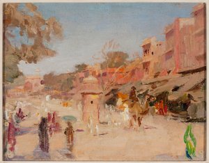 Straße in Jaipur. Von einer Reise nach Indien von Jan Ciągliński