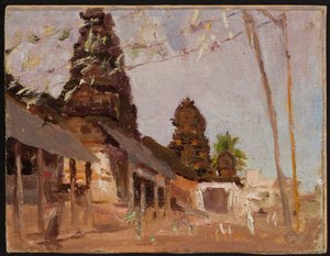 Straße in einer Stadt - Studie. Von einer Reise nach Indien von Jan Ciągliński