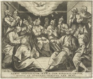 Ausgießung des Heiligen Geistes von Jan Collaert (II)
