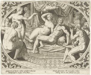 Venus und Mars beim Ehebruch ertappt von Jan Collaert (II)