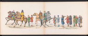 Maskerade der Leidener Studenten, 1865 (Tafel 10) von Jan Daniël Cornelis Carel Willem baron de Constant Rebecque