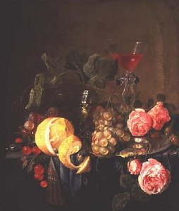 Stillleben mit Früchten und Blumen