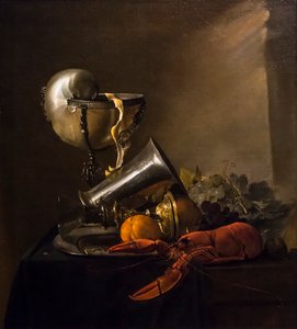 Stillleben mit Nautilusbecher und Hummer von Jan Davidsz. de Heem