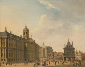 Ansicht des Dam in Amsterdam von Jan Ekels