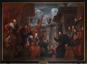 Der heilige Franz Xaver im Streit mit dem Kaiser von Japan von Jan Erasmus Quellinus