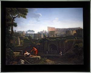 Set von vier Capriccio; Kolosseum und Konstantinsbogen von Jan Frans van (1662 1749) Bloemen