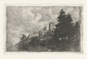 Hügellandschaft mit Ruine von Jan Frederik van Deventer