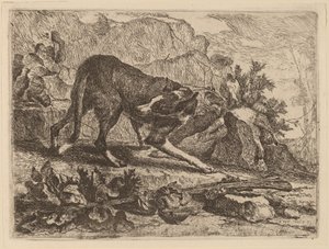 Landschaft mit Windhund und Gewehr von Jan Fyt