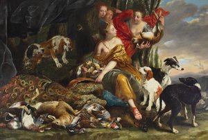 Die Göttin Diana erhält die Beute von Jan Fyt
