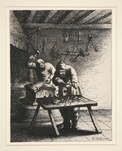 Schlosser, aus einer Serie von 18 Handwerken und Berufen von Jan Georg van Vliet