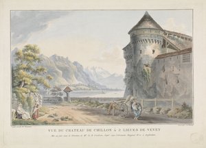 Ansicht des Schlosses Chillon von Jan Gerard Waldorp