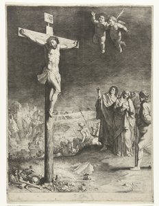 Christus am Kreuz mit trauernder Maria und Johannes von Jan Gerritsz. van Bronckhorst